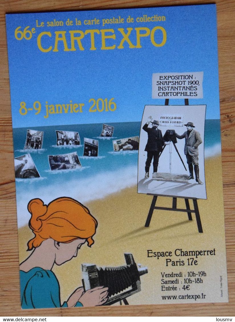 Paris - Espace Champerret - Cartexpo 2016 - Carte Postale D'invitation Pour 2 Personnes - (n°25530) - Bourses & Salons De Collections