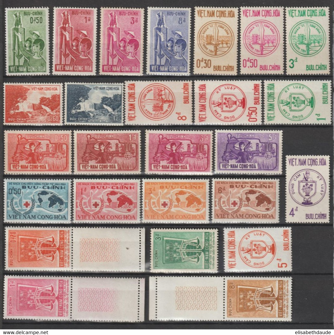 SUD VIETNAM - 1963 - ANNEE COMPLETE ! YVERT N° 204/229 - MICHEL N° 278/303 ** MNH - - Viêt-Nam