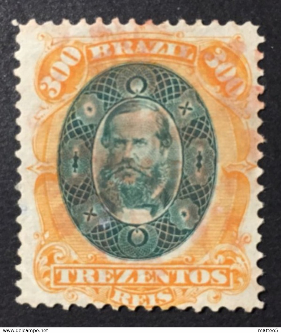 1878 - Brazil - Emperor Dom Pedro II - 300R - Mint Hinged - New - Ongebruikt