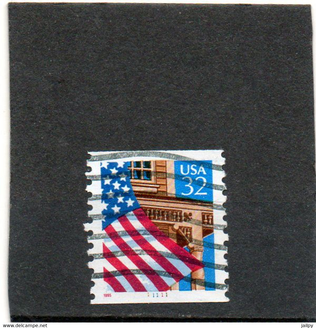 ETATS-UNIS       32 C  Roulette    1995    Y&T : 2338   N° 11111  Date En Rouge   Oblitéré - Coils & Coil Singles