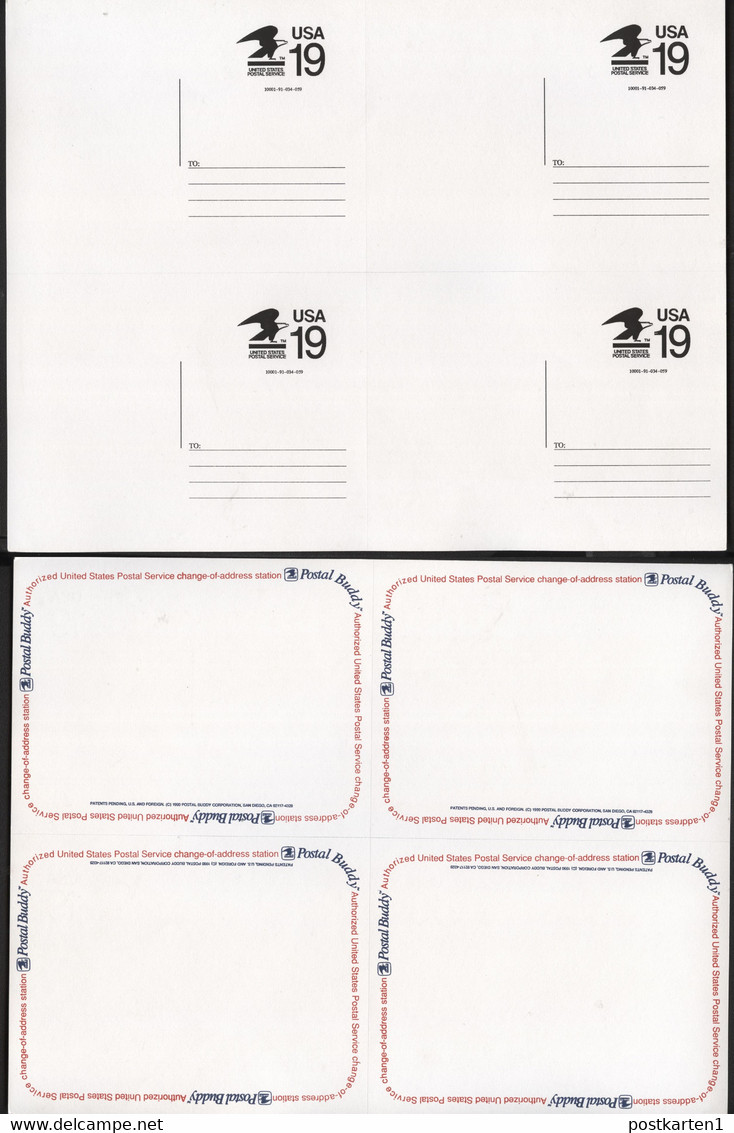 CVUX2 A1 Sheetlet Of 4 Postal Cards POSTAL BUDDY 1991 Cat. $12.00 - 1981-00