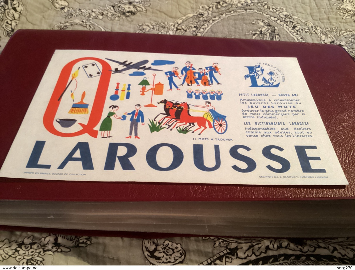 Larousse, Petit Larousse, 11 Mots à Trouver Ancien Buvard - L