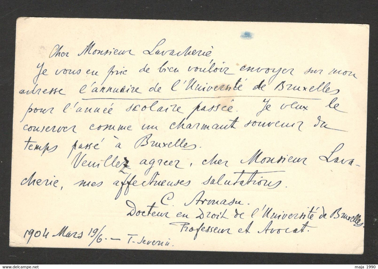 ROMANIA TO BELGIUM - POSTCARD - STATIONERY - 1904 - Altri & Non Classificati