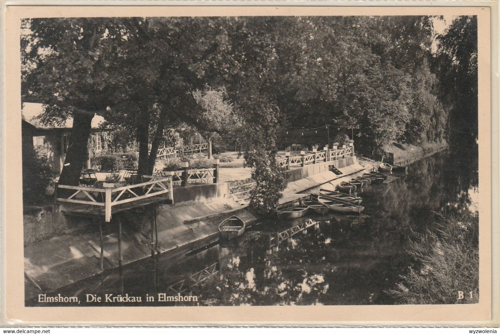 D 118) AK ELMSHORN 1947, Die Krückau, Boote, Bootssteg - Elmshorn