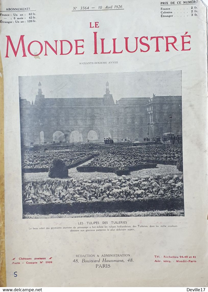 JOURNAL LE MONDE ILLUSTRE N° 3564 DU 10 AVRIL 1926 SOIXANTE DIXIEME ANNEE - SOUS LES MURS DE PEKIN - Algemene Informatie