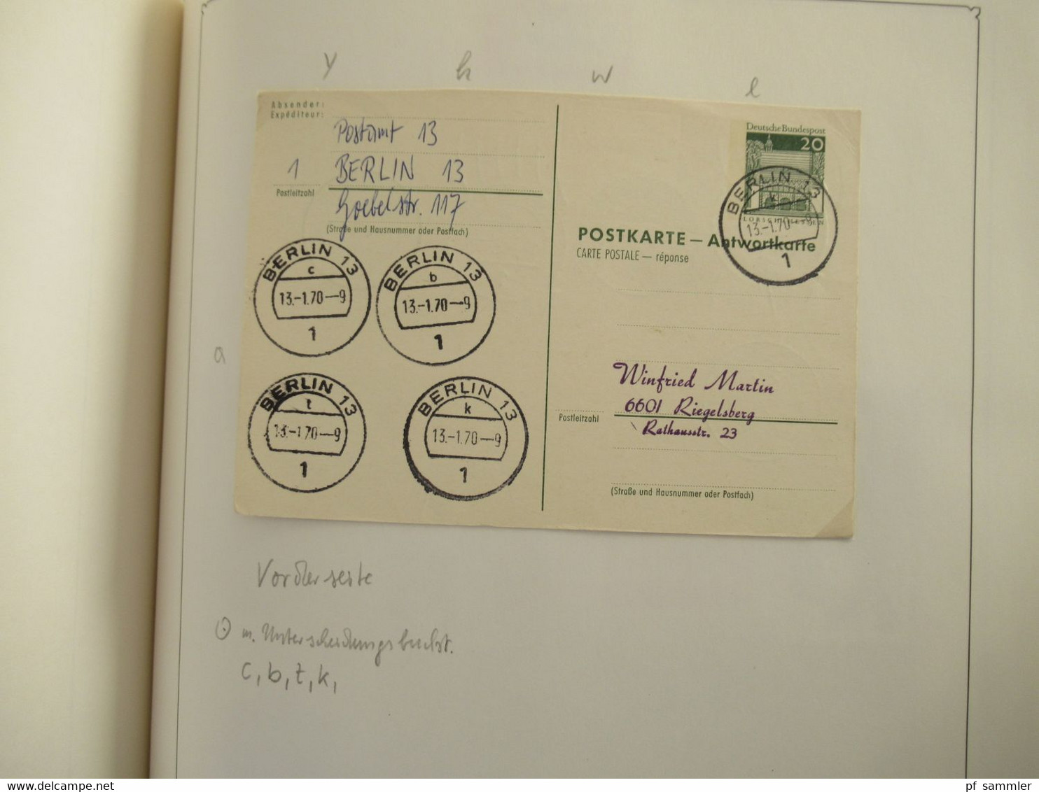 Spezial Slg. Berliner Postämter ab 1962 mit etlichen Briefstücken und auch Belegen! Interessanter Stöberposten!!