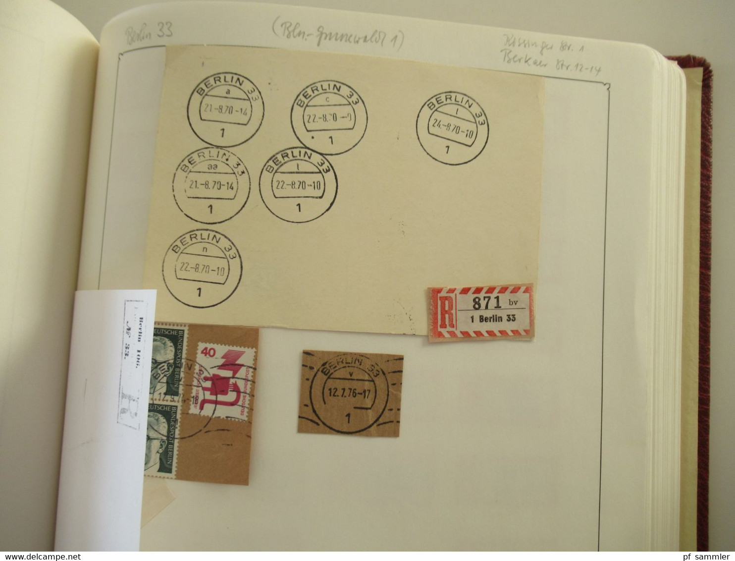 Spezial Slg. Berliner Postämter ab 1962 mit etlichen Briefstücken und auch Belegen! Interessanter Stöberposten!!