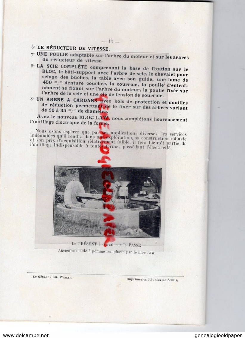 75- PARIS- RARE REVUE ELECTRO AGRICOLE + COURRIER ETS. LAW- 1932-AGRICULTURE -62 RUE DES MARAIS- ILLUSTRATEUR WISS-