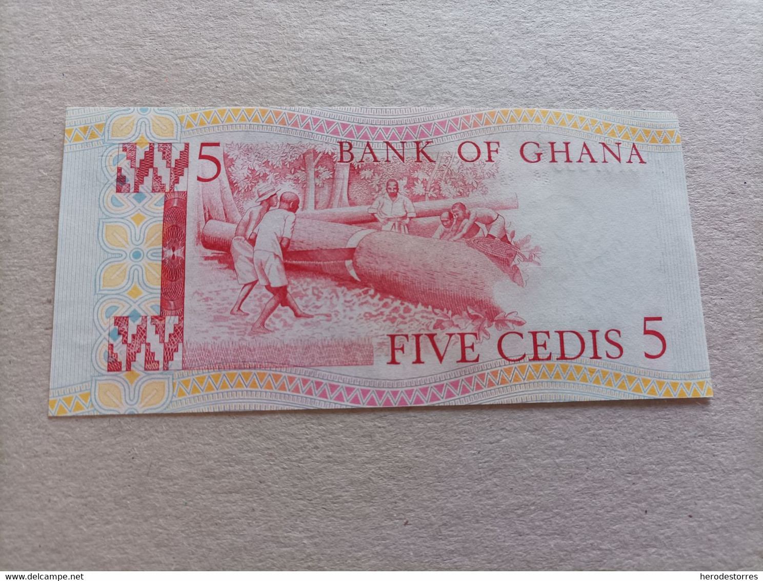 Billete De GHANA De 5 Cedis, Año 1980, UNC - Ghana