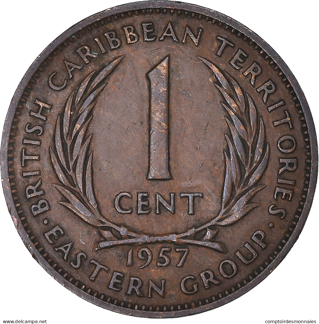 Monnaie, Territoires Britanniques Des Caraïbes, Cent, 1957 - Caribe Británica (Territorios Del)