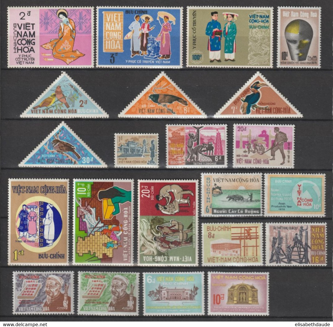 SUD VIETNAM - 1970 - ANNEE COMPLETE ! YVERT N° 368/389 - MICHEL N° 441/462 ** MNH - - Viêt-Nam