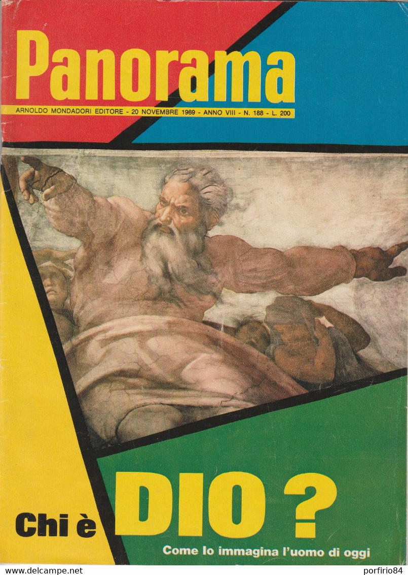 RIVISTA PANORAMA N. 188 20 NOVEMBRE 1969 CHI E' DIO? - First Editions