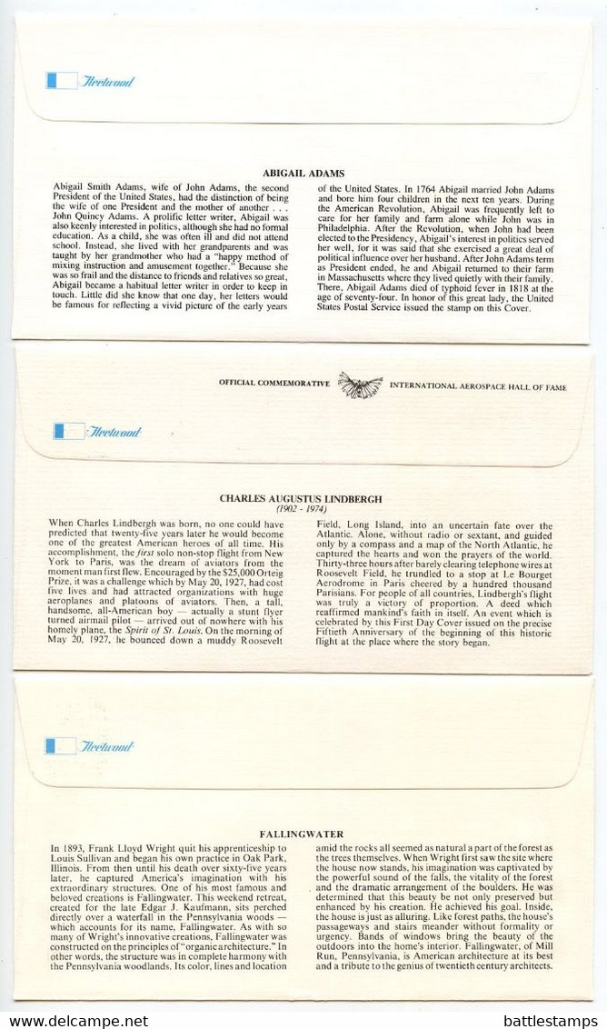 United States 1970-80's 28 Different Fleetwood First Day Covers, two with Fleetwood Quality Control markings