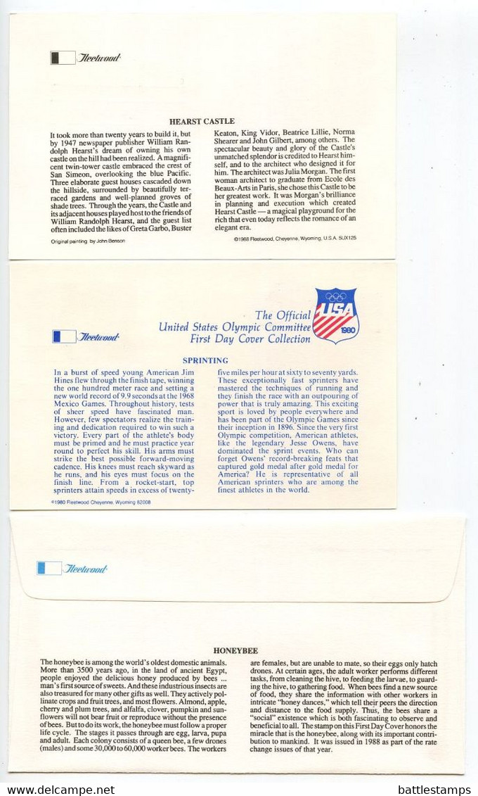 United States 1970-80's 28 Different Fleetwood First Day Covers, two with Fleetwood Quality Control markings