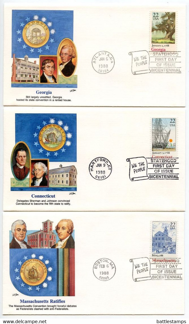 United States 1970-80's 28 Different Fleetwood First Day Covers, two with Fleetwood Quality Control markings