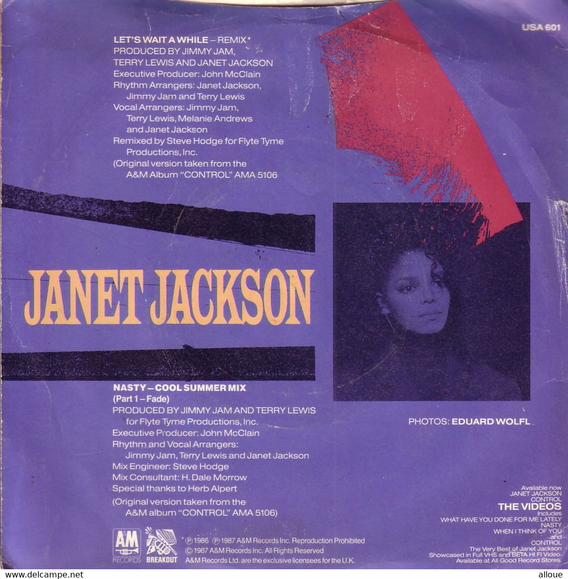 JANET JACKSON FR SG 1986 - LET'S WAIT AWHILE - Soul - R&B