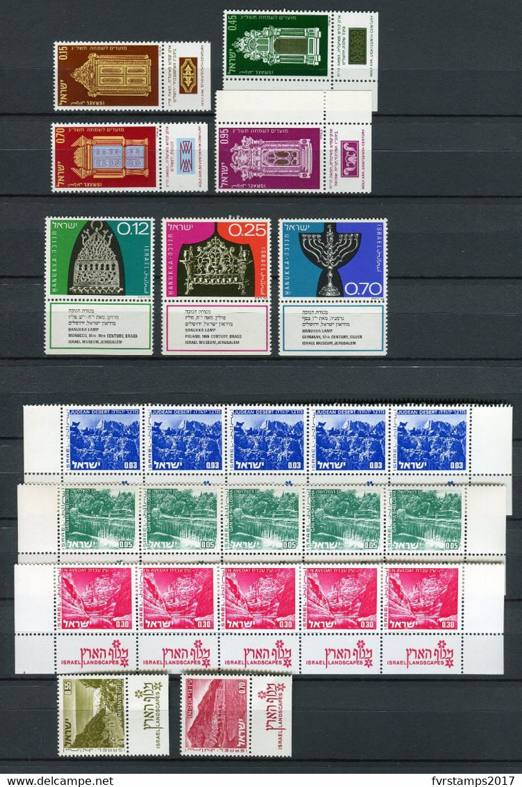 Israel - 1972 - About Complete Year Set - MNH ** Tab - Mi/Phil 538-571 + BL9  But 1 Value Lacking - Cv € 22,80 - 4 Scans - Años Completos