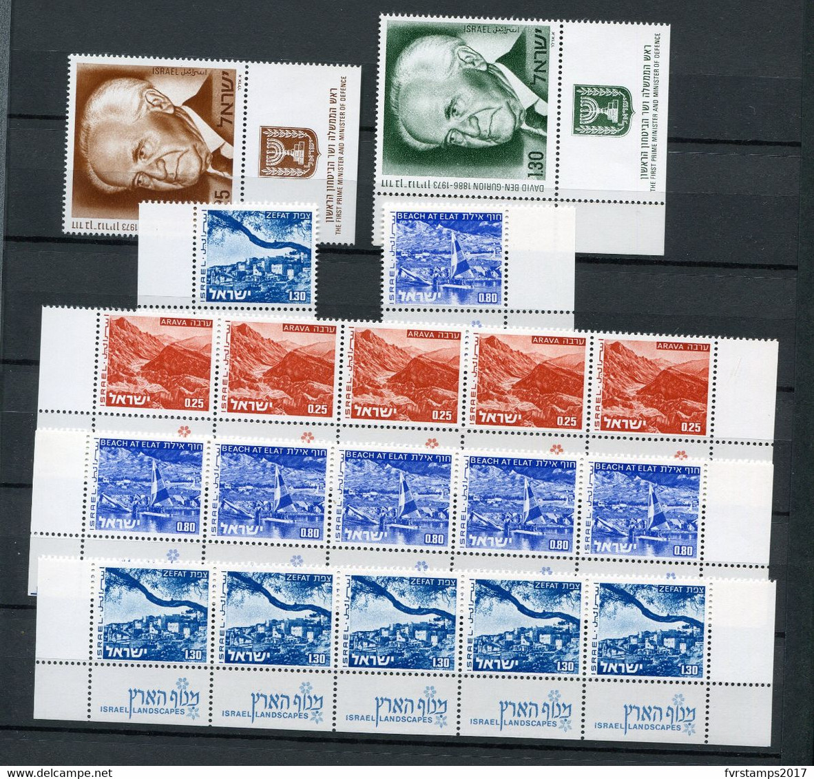 Israel - 1974 - Complete Year Set - MNH ** Full Tab - Mi/Phil 604-625 + BL11-13 - Cv € 10,85 - 3 Scans - Années Complètes