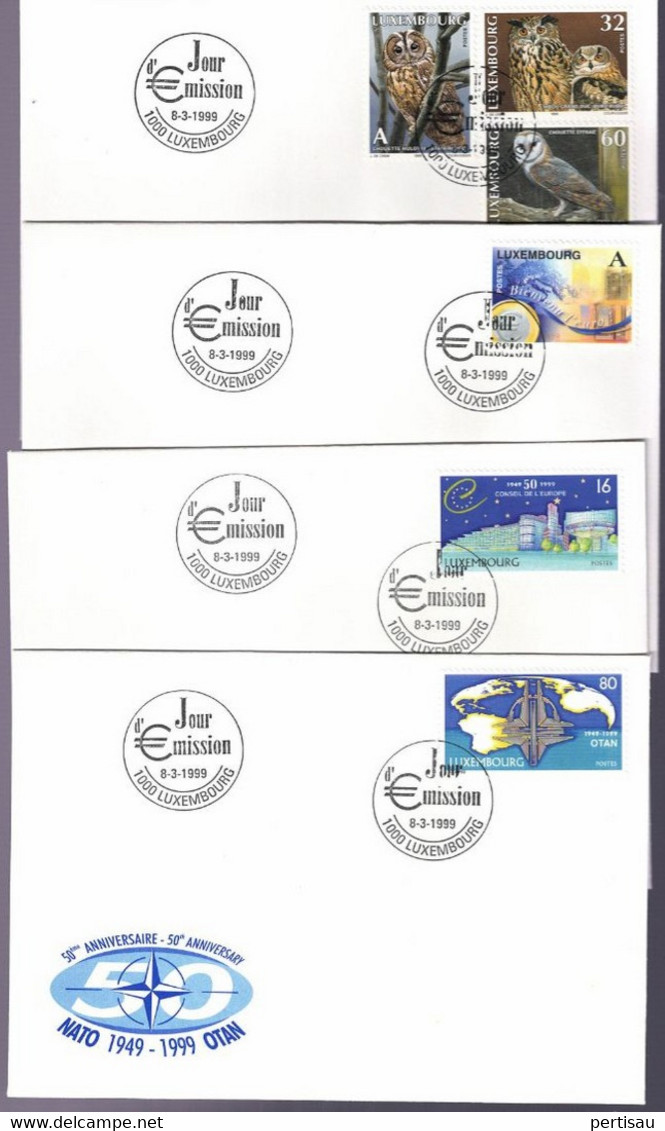 FDC (14) Volledig Jaar 1999 - Cartas & Documentos