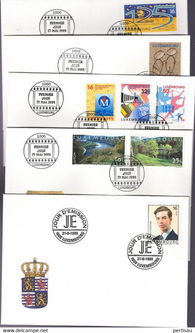 FDC (14) Volledig Jaar 1999 - Lettres & Documents