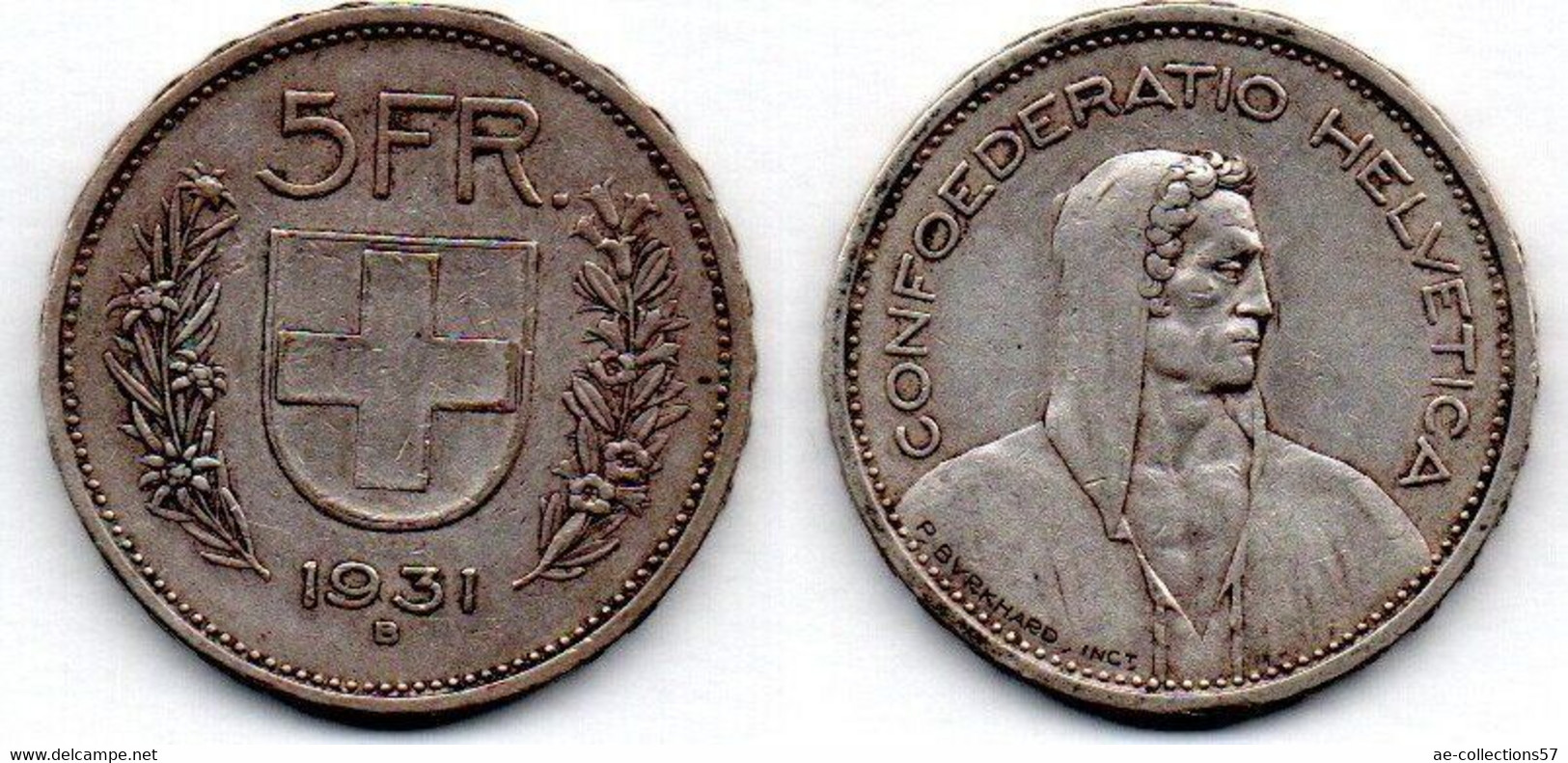 MA 20350 / Suisse - Schweiz - Switzerland 5 Francs 1931 B 13 étoiles TB+ - Autres & Non Classés