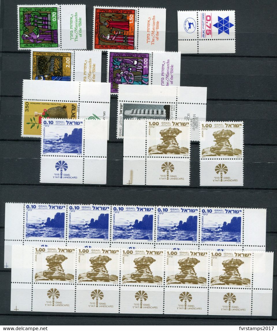 Israel - 1977 - Complete Year Set - MNH ** Full Tab - Mi/Phil 692-729 + BL16 - Cv € 17,10 - 4 Scans - Años Completos