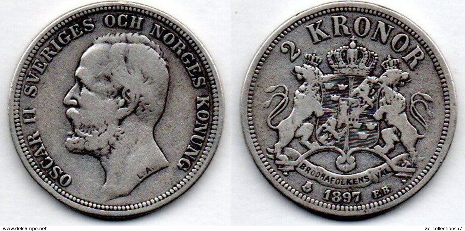 MA 20366 / Suède - Sweden -Schweden 2 Kronor 1897 TB - Suède