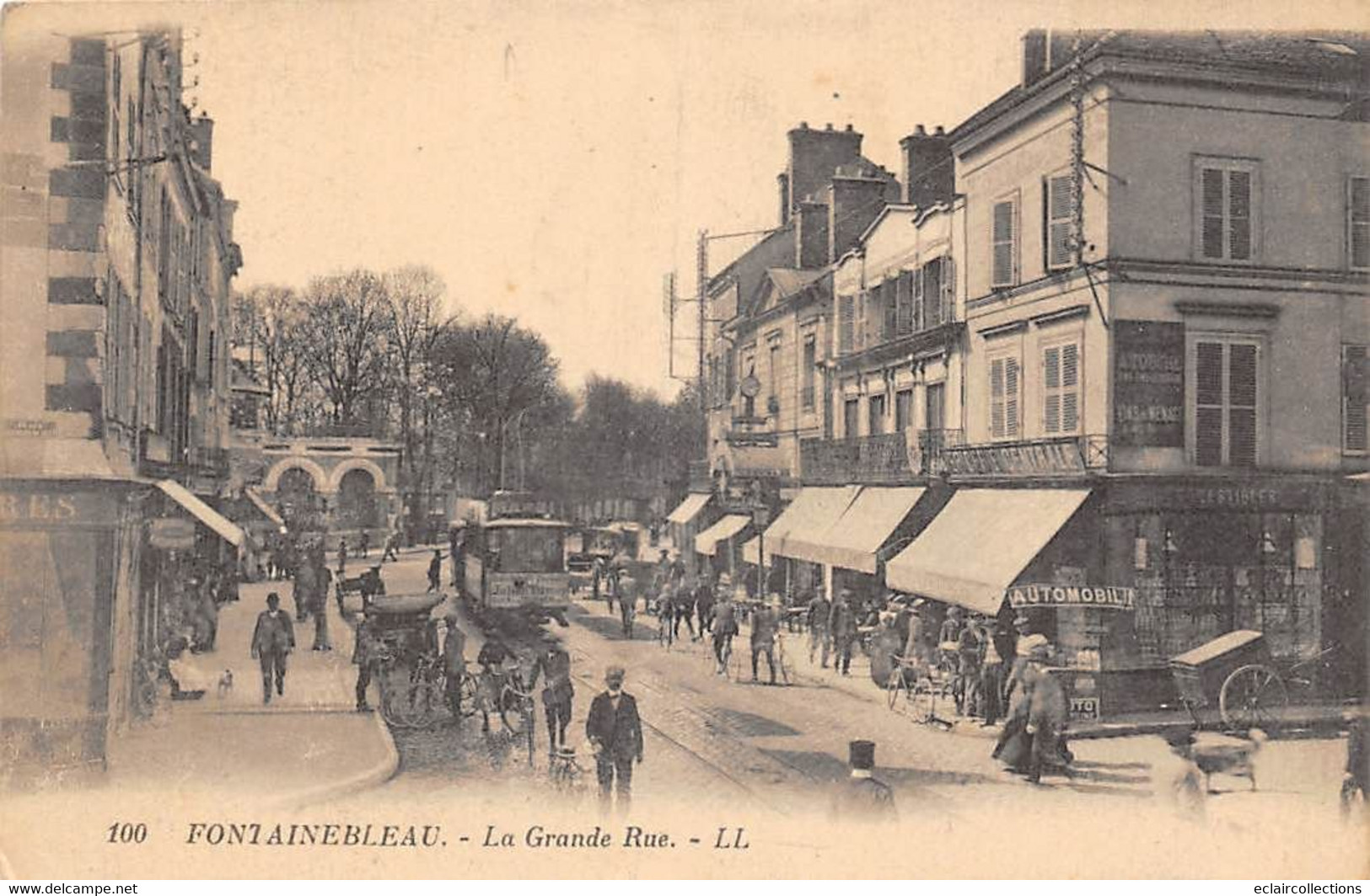 Fontainebleau           77           La Grande Rue  - Tramway  -   N° 100.        (voir Scan) - Fontainebleau