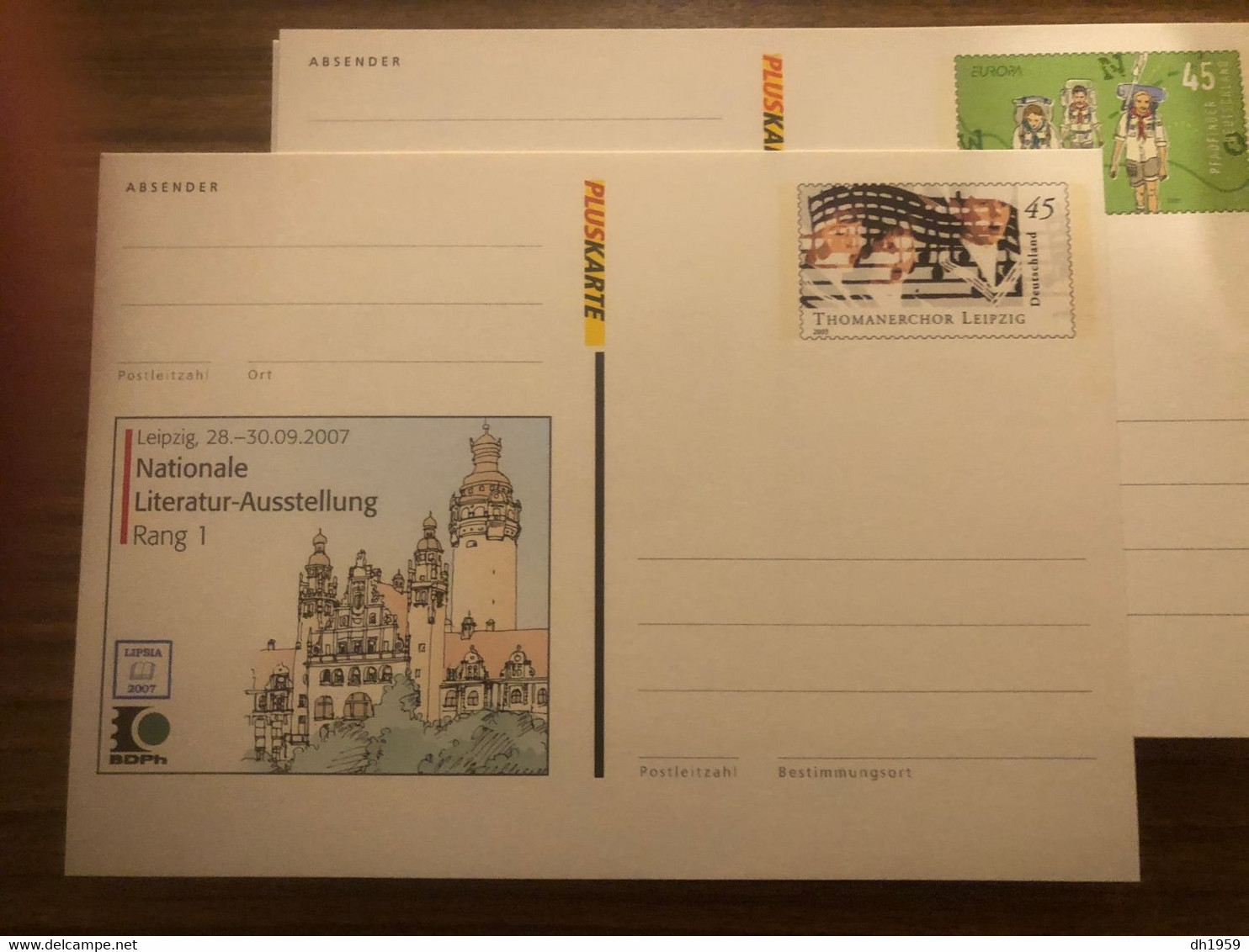 LOT DE 45 ENTIERS POSTAUX STATIONARY GANZSACHE ALLEMAGNE FEDERALE RFA BUND VOLKSWAGEN PORSCHE FOOT MOZART