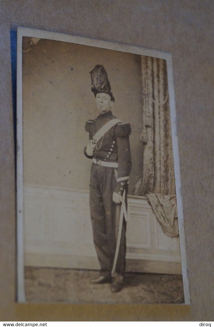 Ancienne Photo Militaire,Pierre Pauwels 1887, Dédicacée à L'arrière,pour Collection,9,7 Cm. Sur 6,5 Cm. - Anciennes (Av. 1900)