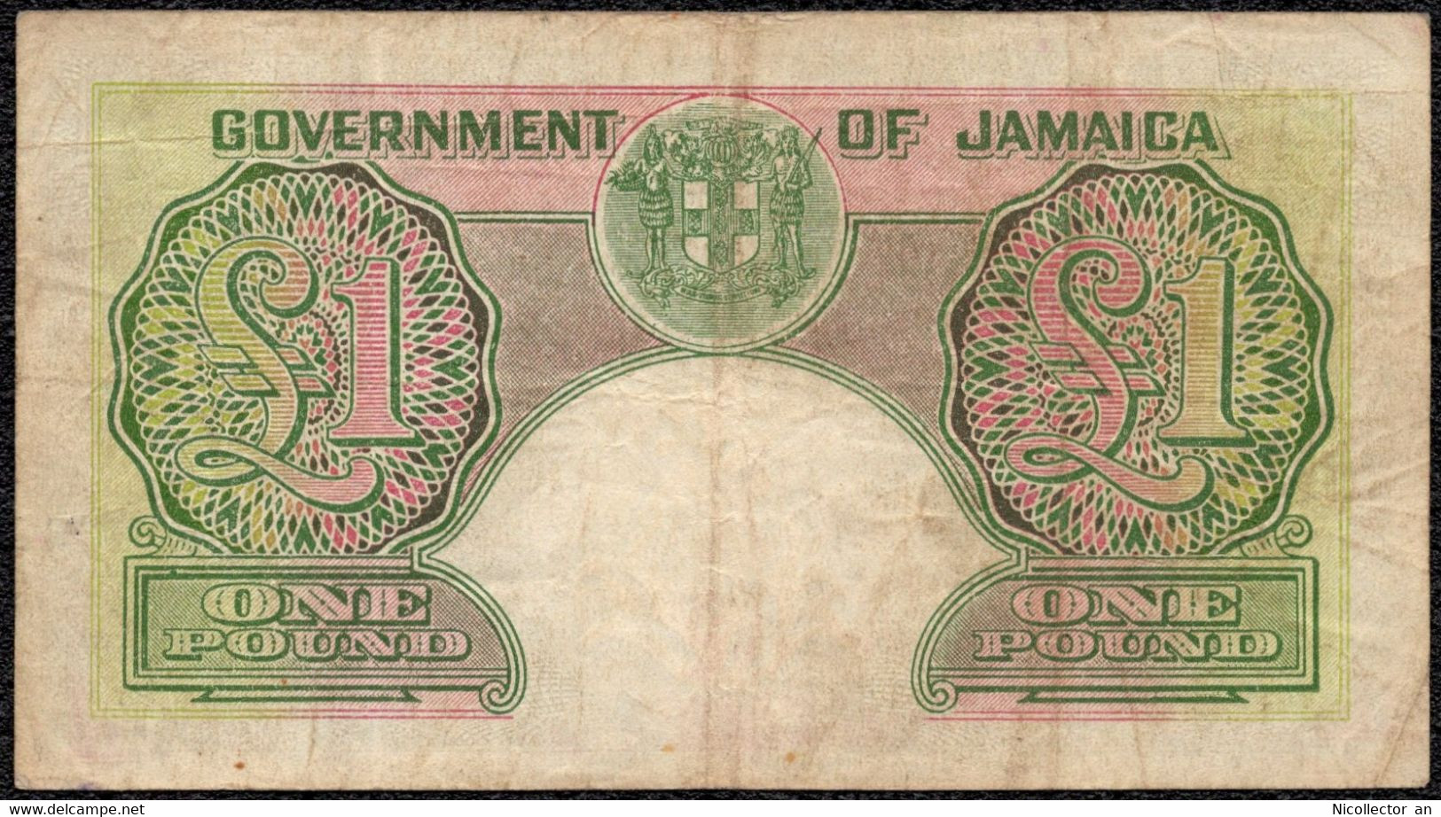 Jamaica 1 Pound 1957 VF KGVI Banknote - Jamaica