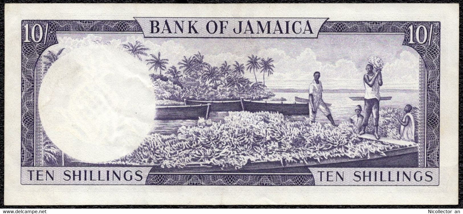 Jamaica 10 Shillings 1960 XF QEII Rare Banknote - Jamaique