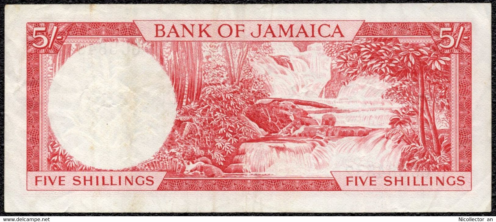 Jamaica 5 Shillings 1960 VF+ QEII Banknote - Jamaique