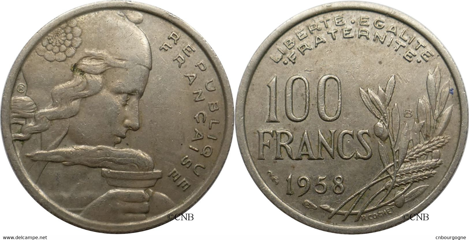 France - IVe République - 100 Francs Cochet 1958 B - TTB/XF40 - Fra4835 - 100 Francs