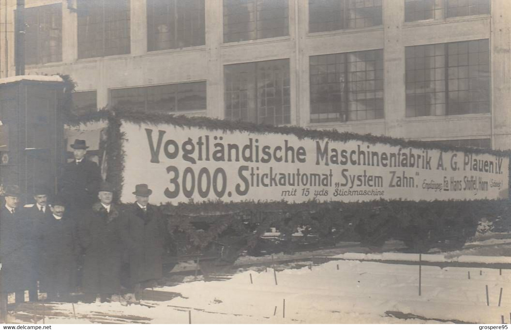 ALLEMAGNE VOGTLANDISCHE MASCHINENFABRIK A G PLAUEN I V 3000 STICKAUTOMAT SYSTEM ZAHN.....PHOTO RARE - Advertising