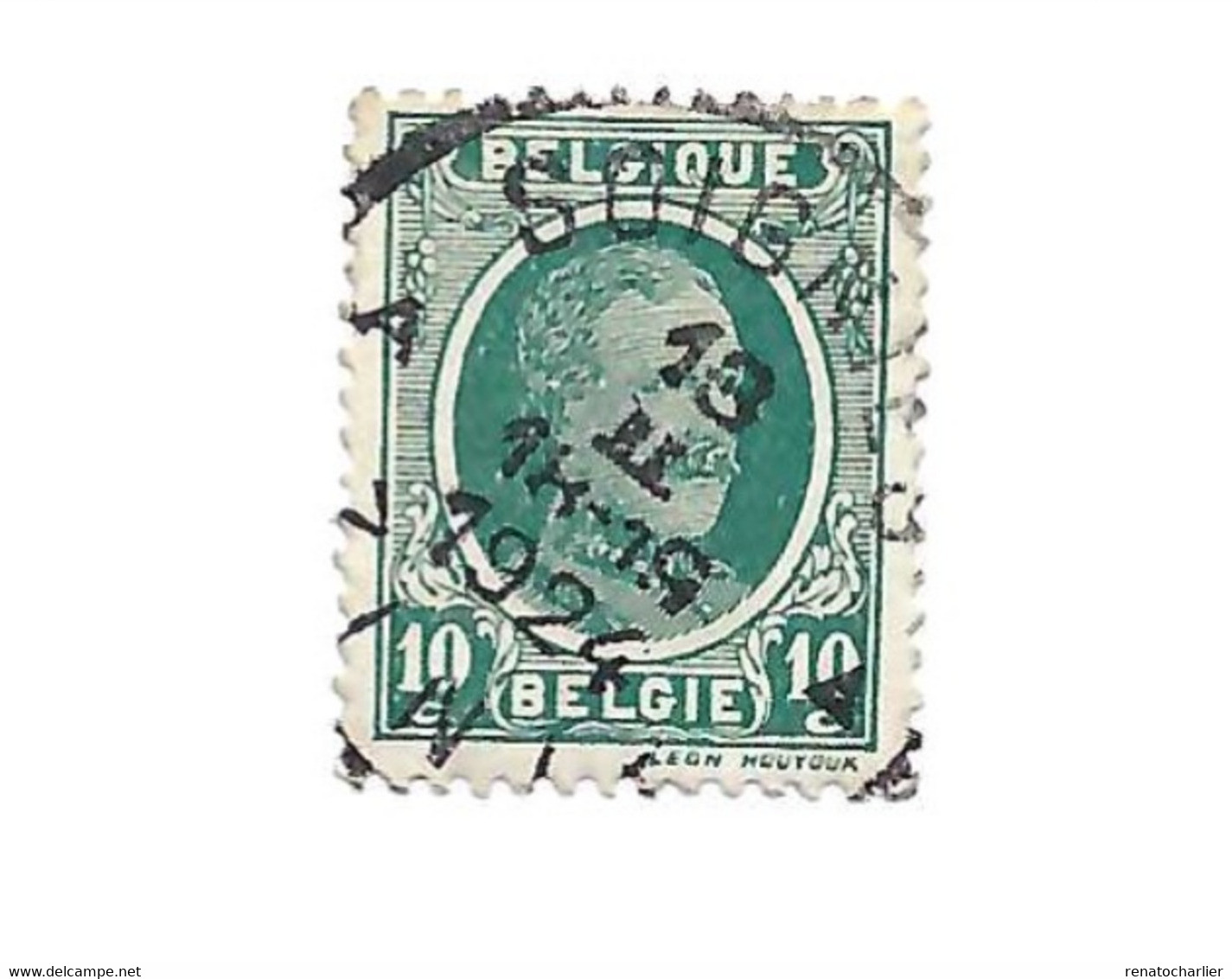 Oblitération "Soignies" Sur 10 Centimes. - 1922-1927 Houyoux