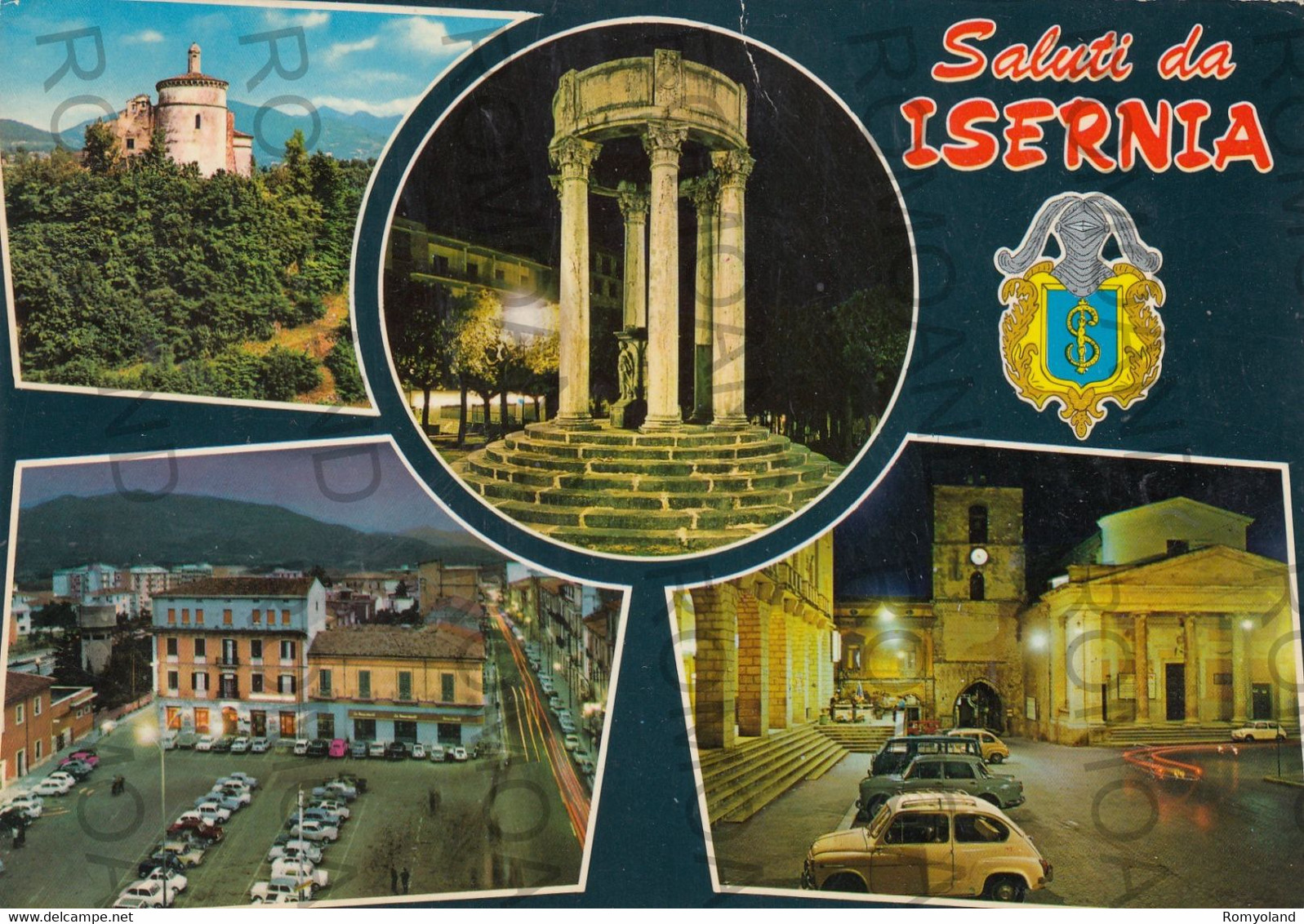 CARTOLINA  ISERNIA,MOLISE-SALUTI-STORIA,MEMORIA,CULTURA,RELIGIONE,IMPERO ROMANO,BELLA ITALIA,VIAGGIATA 1972 - Isernia