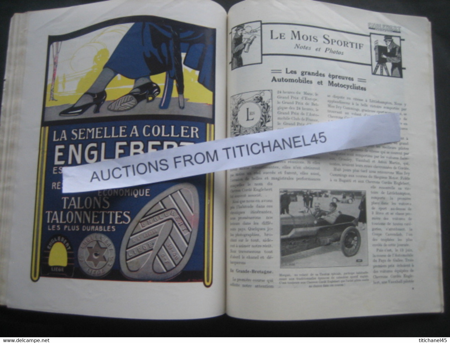 ENGLEBERT MAGAZINE N°65/68-SPECIAL GRAND PRIX : FRANCORCHAMPS-MANS-MONZA-A.C.F.-BROOKLANDS-ST-SEBASTIEN-INDIANAPOLIS- - Auto