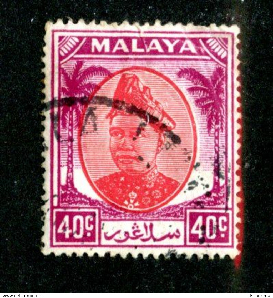 29 BCx Selangor 1949 Scott.90 Used ( All Offers 20% Off! ) - Selangor