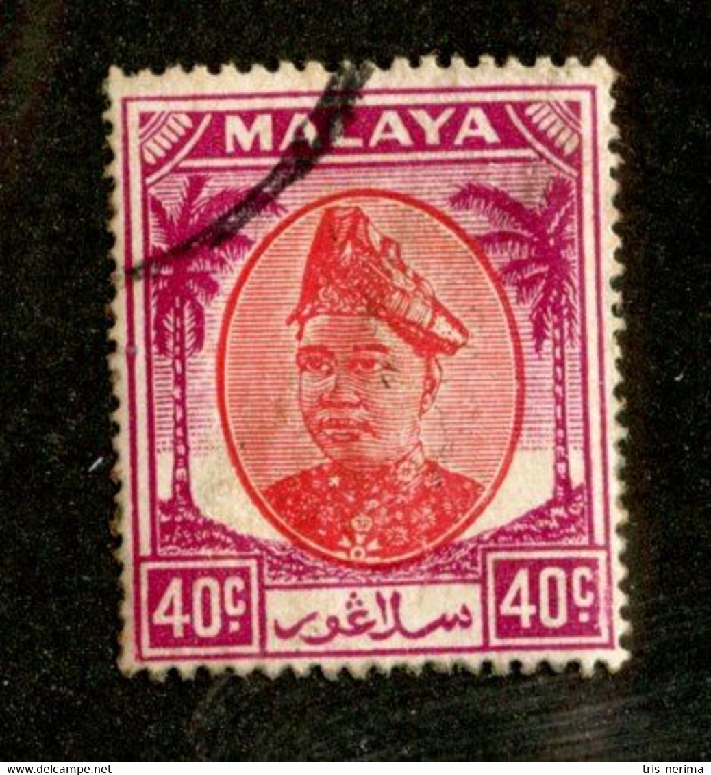 30 BCx Selangor 1949 Scott.90 Used ( All Offers 20% Off! ) - Selangor