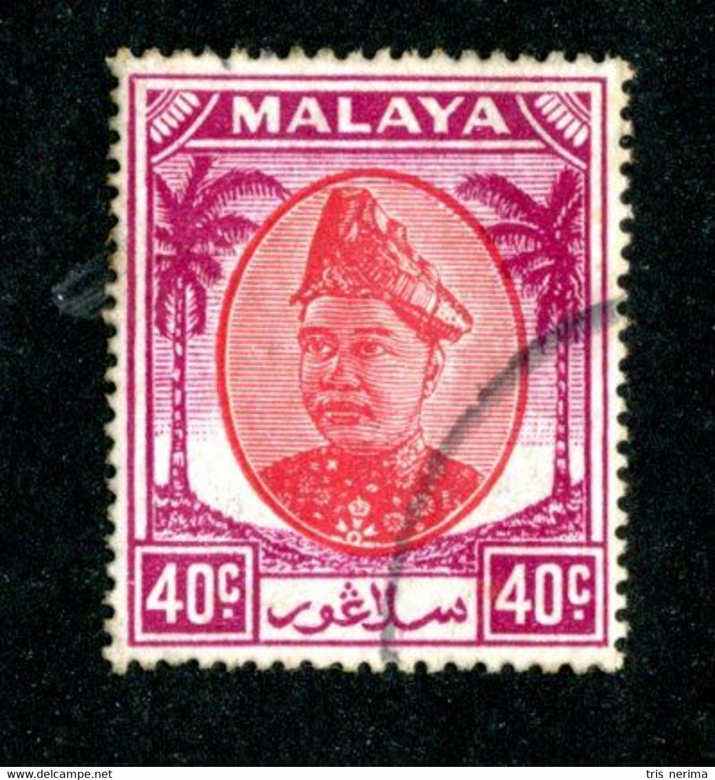 33 BCx Selangor 1949 Scott.90 Used ( All Offers 20% Off! ) - Selangor