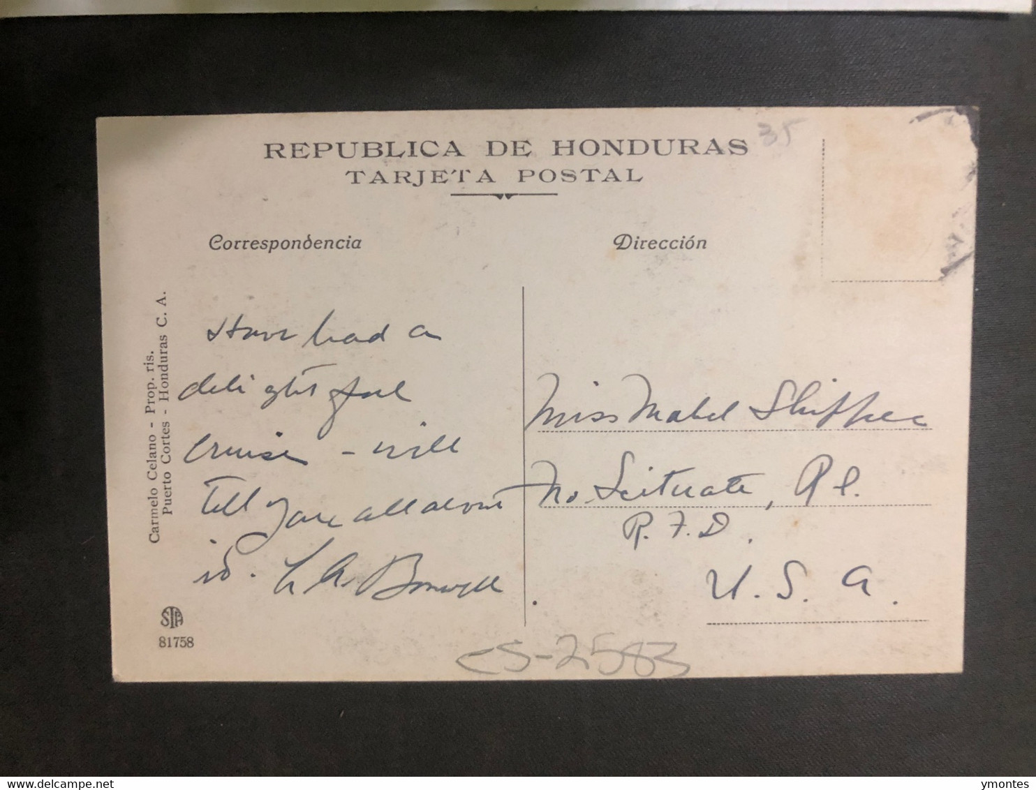 Circulated Puerto Cortes Issued By Carmelo Celano - Honduras