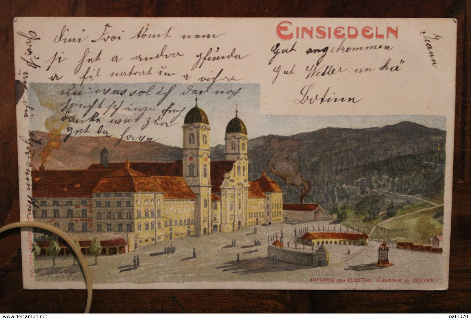 CPA AK 1902 Suisse Gruss Aus Einsiedeln Schweiz Litho Switzerland Voyagée - Einsiedeln