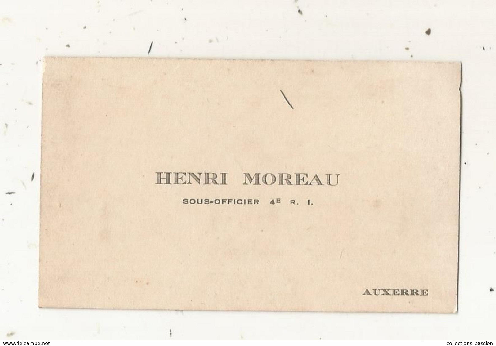 Carte De Visite ,militaria , Militaire , SOUS-OFFICIERS 4 E R.I,  AUXERRE,  Yonne - Visiting Cards