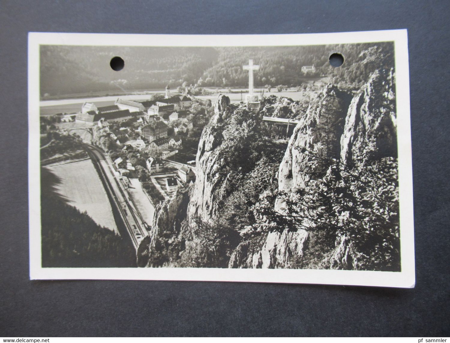 Französische Zone Württemberg 24.7.1949 Foto AK Beuron Mit Petersfelsen Mit Notopfer Wohnungsbau-Abgabe - Württemberg