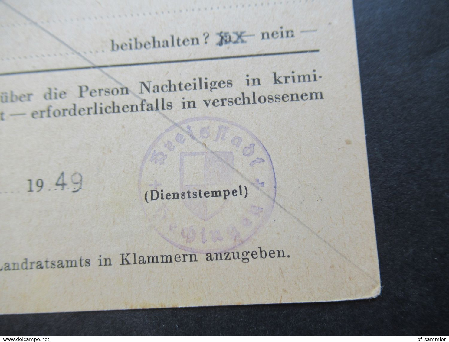 Französische Zone Württemberg 3.12.1949 PK Mit Wohnungsbau-Abgabe Nr.3 Nachrichtenaustausch Der Meldebehörden - Württemberg