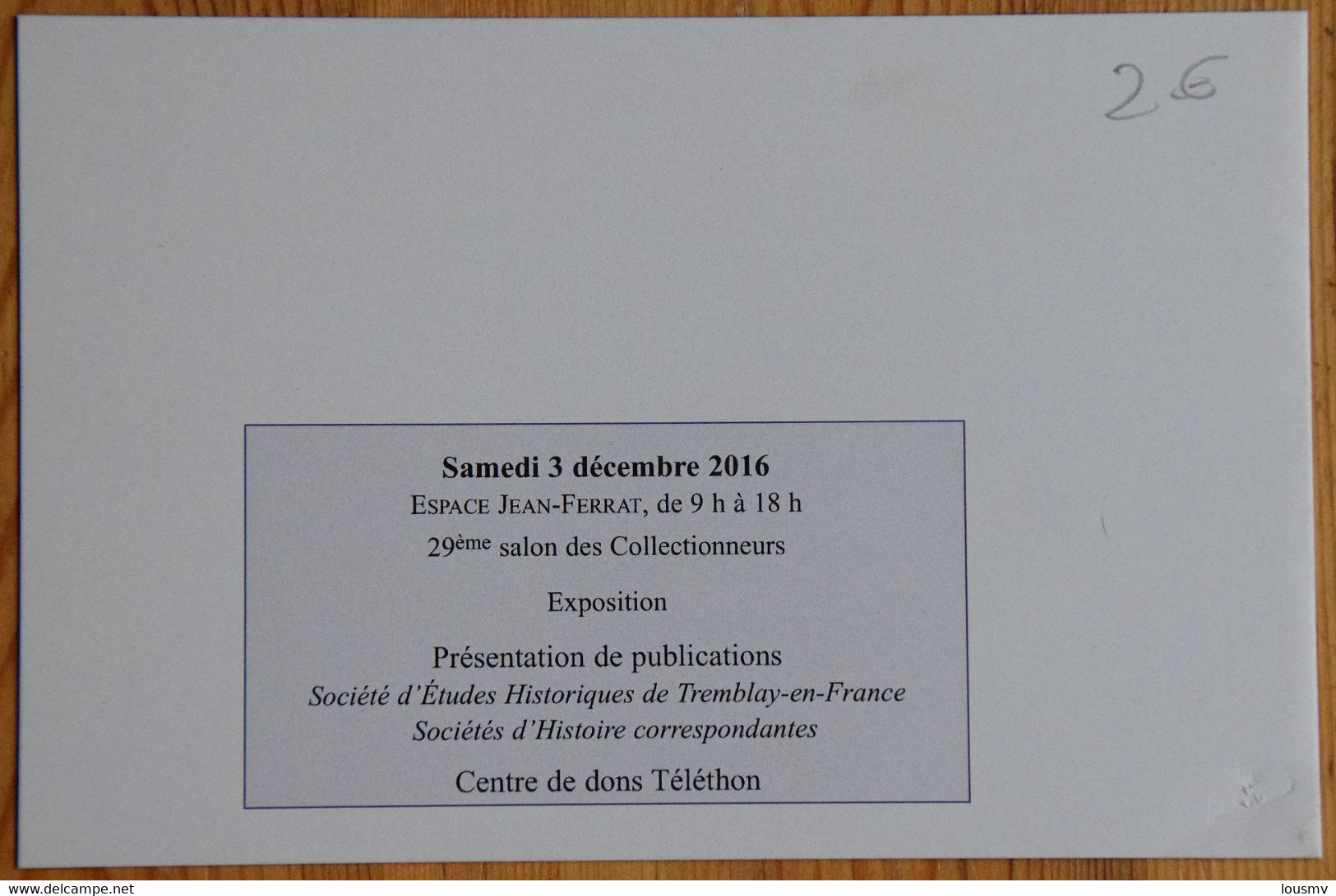 Tremblay - 29e Salon Des Collectionneurs - 2016 - Vernissage - Repro CPA  Aux Vrais Amis Av. Du Bois-St-Denis -(n°25550) - Bourses & Salons De Collections
