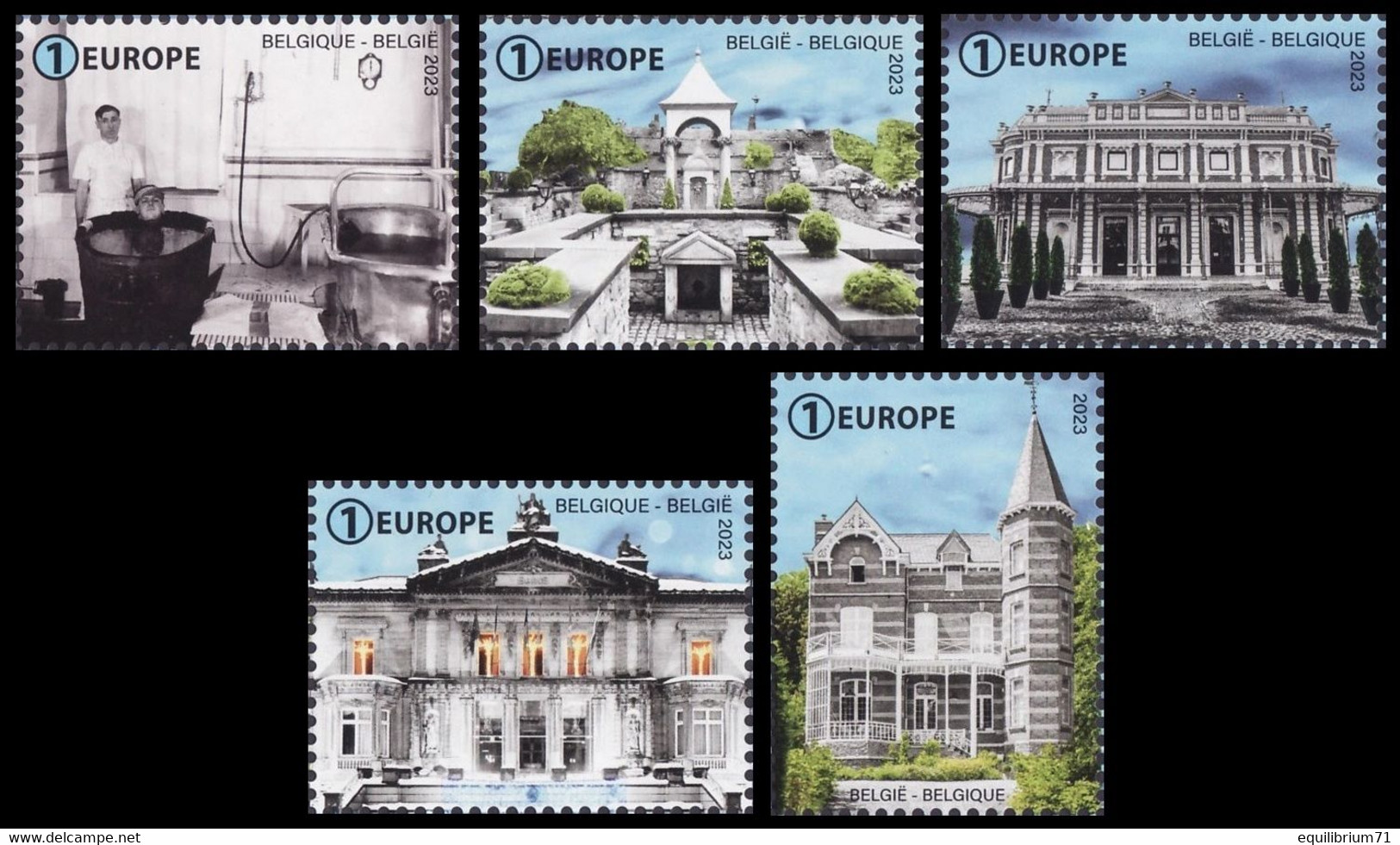 5141/5145**(BL317) - Grandes Villes D'eau D'Europe / Grote Kuuroorden Van Europa / Große Spas In Europa – Spa - EUROPE - Hydrotherapy