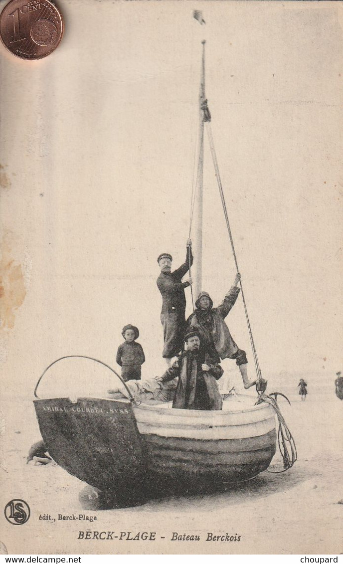 62 - Très Belle Carte Postale Ancienne De  BERCK PLAGE   Bateaux Berckois - Berck