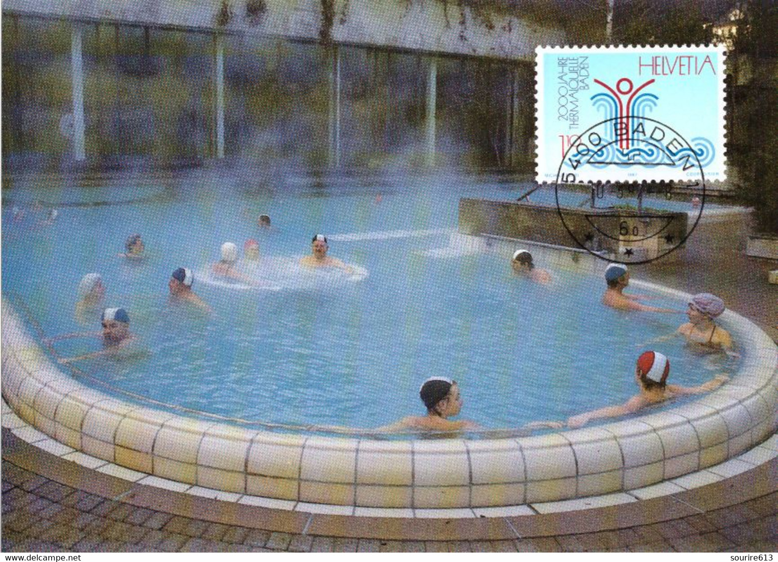 CM Suisse 1987 Energie Thermalisme Bains Chauds Source Chaude - Hydrotherapy